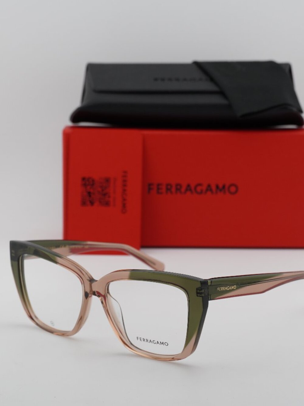 Salvatore Ferragamo SF2939N 326 Cat Eye Eyeglasses 54mm – Khaki / Brown